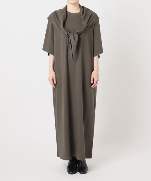 CITYSHOP（シティーショップ）の「SCARF CUT DRESS：ワンピース（ワンピース・レディース・チャコールグレー/ブラック・36/38）」の11枚目の写真