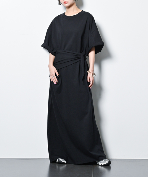 CITYSHOP（シティーショップ）の「SCARF CUT DRESS：ワンピース（ワンピース・レディース・チャコールグレー/ブラック・36/38）」の6枚目の写真