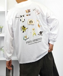 【GROOVY STORE】CAT 猫 刺繍 プリントロングスリーブT 速乾 UVカット