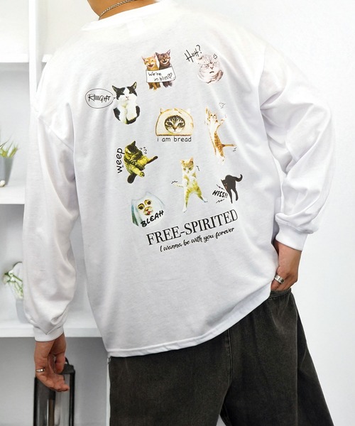 Burner(バーナー)の「【GROOVY STORE】CAT 猫 刺繍 プリントロングスリーブT 速乾 UVカット(Tシャツ/カットソー・メンズ・H/F/G/B/C/D/E/A/J/I/L/K・M/L/LL)」の9枚目の写真
