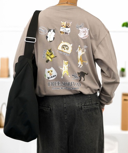 Burner(バーナー)の「【GROOVY STORE】CAT 猫 刺繍 プリントロングスリーブT 速乾 UVカット(Tシャツ/カットソー・メンズ・H/F/G/B/C/D/E/A/J/I/L/K・M/L/LL)」の12枚目の写真