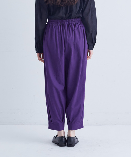 conges payes ADIEU TRISTESSE（コンジェ ペイエ アデュートリステス）の「裾タックイージーパンツ（その他パンツ・レディース・チャコールグレー/パープル・38）」の12枚目の写真