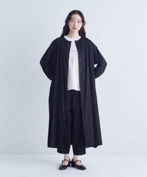 conges payes ADIEU TRISTESSE（コンジェ ペイエ アデュートリステス）の「裾タックイージーパンツ（その他パンツ・レディース・チャコールグレー/パープル・38）」の19枚目の写真