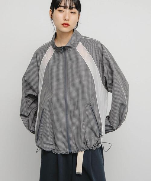 KBF（ケイビーエフ）の「チェックZIPアップブルゾン（ブルゾン・レディース・グレー系その他/グリーン系その他・ONE）」の14枚目の写真