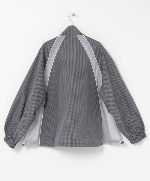 KBF（ケイビーエフ）の「チェックZIPアップブルゾン（ブルゾン・レディース・グレー系その他/グリーン系その他・ONE）」の4枚目の写真