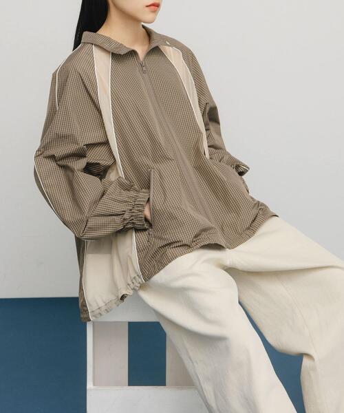 KBF（ケイビーエフ）の「チェックZIPアップブルゾン（ブルゾン・レディース・グレー系その他/グリーン系その他・ONE）」の12枚目の写真