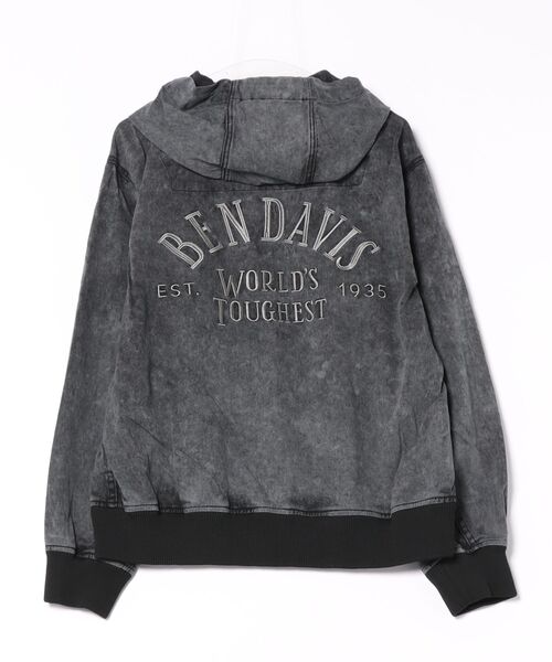 BEN DAVIS(ベンデイビス)の「【BEN DAVIS/ベンデイビス】ヴィンテージ加工 ブリーチ加工 ツイル アクティブジャケット(ブルゾン・メンズ・チャコールグレー・MEDIUM/LARGE/X-LARGE)」の2枚目の写真