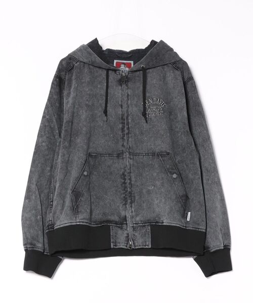 BEN DAVIS(ベンデイビス)の「【BEN DAVIS/ベンデイビス】ヴィンテージ加工 ブリーチ加工 ツイル アクティブジャケット(ブルゾン・メンズ・チャコールグレー・MEDIUM/LARGE/X-LARGE)」の14枚目の写真