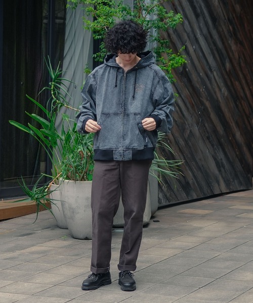 BEN DAVIS(ベンデイビス)の「【BEN DAVIS/ベンデイビス】ヴィンテージ加工 ブリーチ加工 ツイル アクティブジャケット(ブルゾン・メンズ・チャコールグレー・MEDIUM/LARGE/X-LARGE)」の4枚目の写真