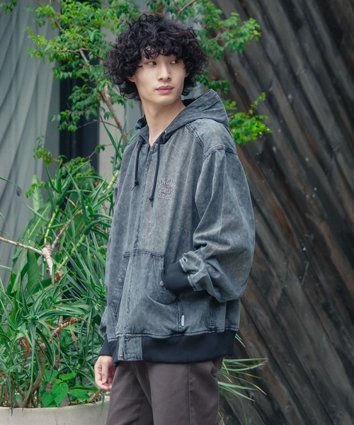 BEN DAVIS(ベンデイビス)の「【BEN DAVIS/ベンデイビス】ヴィンテージ加工 ブリーチ加工 ツイル アクティブジャケット(ブルゾン・メンズ・チャコールグレー・MEDIUM/LARGE/X-LARGE)」の6枚目の写真