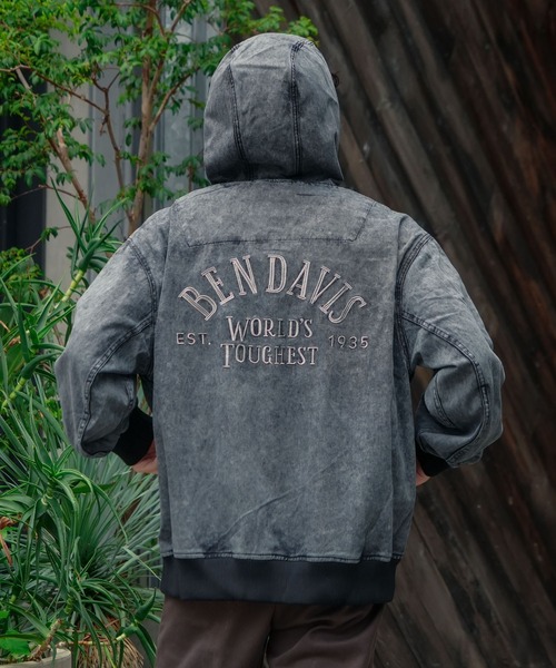 BEN DAVIS(ベンデイビス)の「【BEN DAVIS/ベンデイビス】ヴィンテージ加工 ブリーチ加工 ツイル アクティブジャケット(ブルゾン・メンズ・チャコールグレー・MEDIUM/LARGE/X-LARGE)」の10枚目の写真