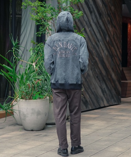 BEN DAVIS(ベンデイビス)の「【BEN DAVIS/ベンデイビス】ヴィンテージ加工 ブリーチ加工 ツイル アクティブジャケット(ブルゾン・メンズ・チャコールグレー・MEDIUM/LARGE/X-LARGE)」の5枚目の写真