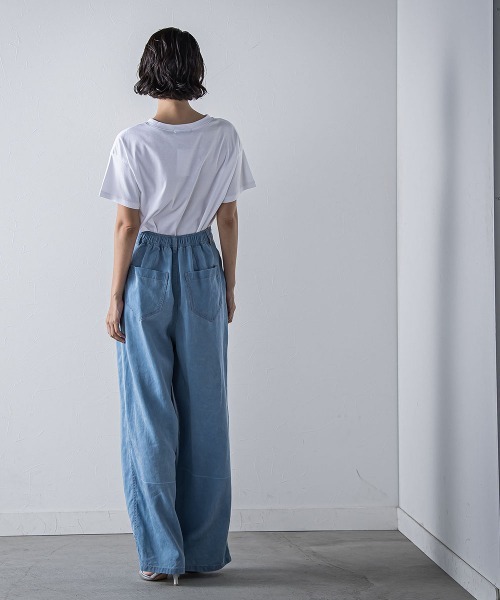 la.f…(ラエフ)の「【biyori】”ひんやり、薄くて、ラクに”モダールデニムパンツ≪洗濯機で洗える≫(デニムパンツ・レディース・ライトグレー/ブルー・9号/11号/7号)」の14枚目の写真