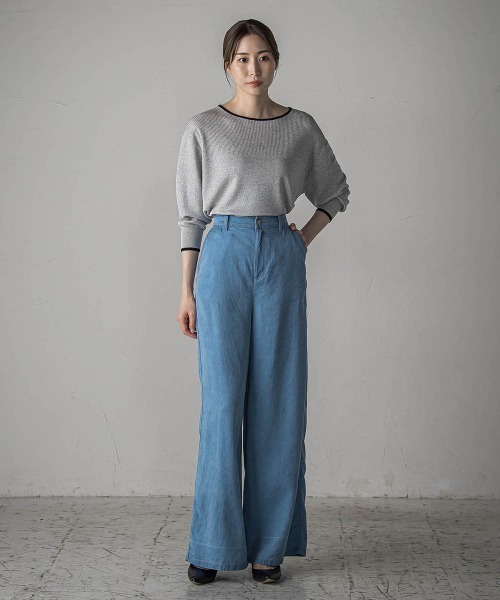 セール】【biyori】”ひんやり、薄くて、ラクに”モダールデニムパンツ