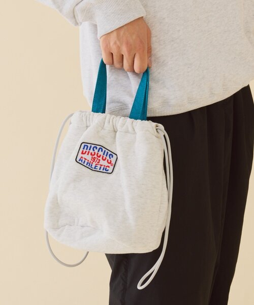 DISCUS(ディスカス)の「【DISCUS】スウェット巾着バッグ(ハンドバッグ・レディース・グレー/ブルー/ブラック・ONE SIZE)」の20枚目の写真