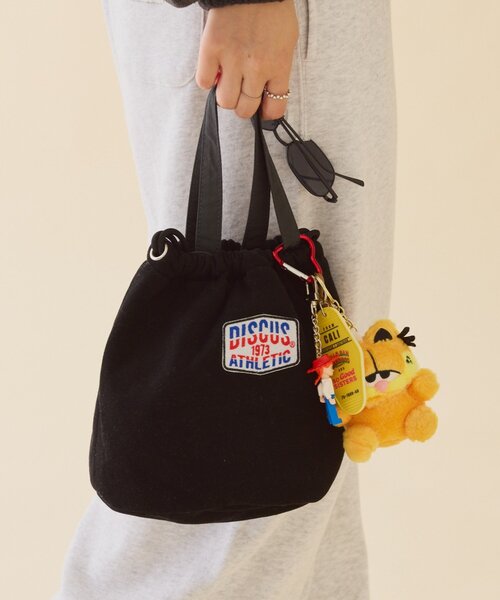 DISCUS(ディスカス)の「【DISCUS】スウェット巾着バッグ(ハンドバッグ・レディース・グレー/ブルー/ブラック・ONE SIZE)」の15枚目の写真