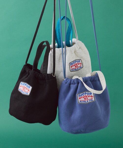 DISCUS(ディスカス)の「【DISCUS】スウェット巾着バッグ(ハンドバッグ・レディース・グレー/ブルー/ブラック・ONE SIZE)」の16枚目の写真