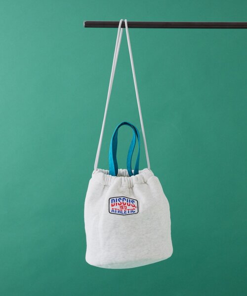 DISCUS(ディスカス)の「【DISCUS】スウェット巾着バッグ(ハンドバッグ・レディース・グレー/ブルー/ブラック・ONE SIZE)」の8枚目の写真