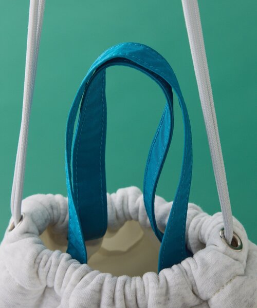 DISCUS(ディスカス)の「【DISCUS】スウェット巾着バッグ(ハンドバッグ・レディース・グレー/ブルー/ブラック・ONE SIZE)」の10枚目の写真