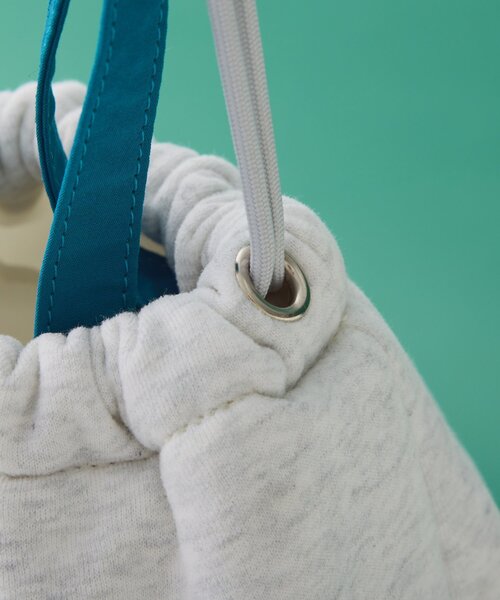 DISCUS(ディスカス)の「【DISCUS】スウェット巾着バッグ(ハンドバッグ・レディース・グレー/ブルー/ブラック・ONE SIZE)」の11枚目の写真