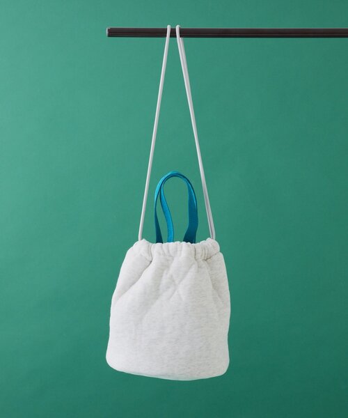 DISCUS(ディスカス)の「【DISCUS】スウェット巾着バッグ(ハンドバッグ・レディース・グレー/ブルー/ブラック・ONE SIZE)」の12枚目の写真