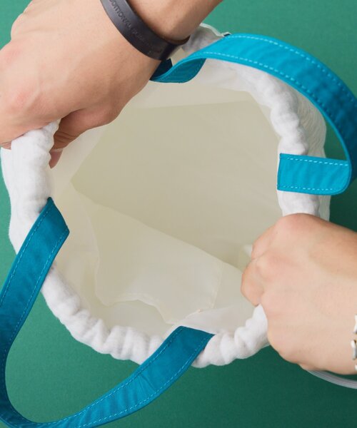 DISCUS(ディスカス)の「【DISCUS】スウェット巾着バッグ(ハンドバッグ・レディース・グレー/ブルー/ブラック・ONE SIZE)」の13枚目の写真