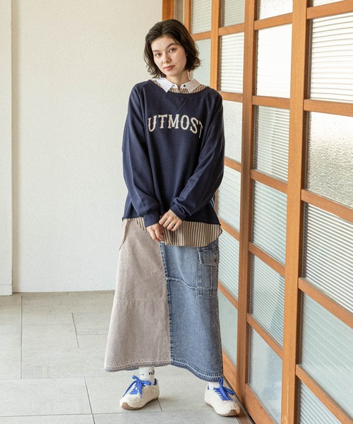 niko and. リメイクデニムスカート新品 リメイク風コンビスカート（デニムスカート）｜niko and