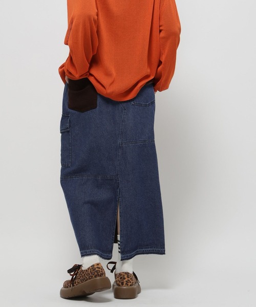 セール】リメイク風コンビスカート（デニムスカート）｜niko and