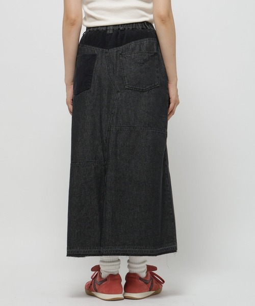 niko and...（ニコアンド）の「リメイク風コンビスカート（デニムスカート・レディース・アクア/ライトブルー/ブラック・LARGE/MEDIUM）」の20枚目の写真