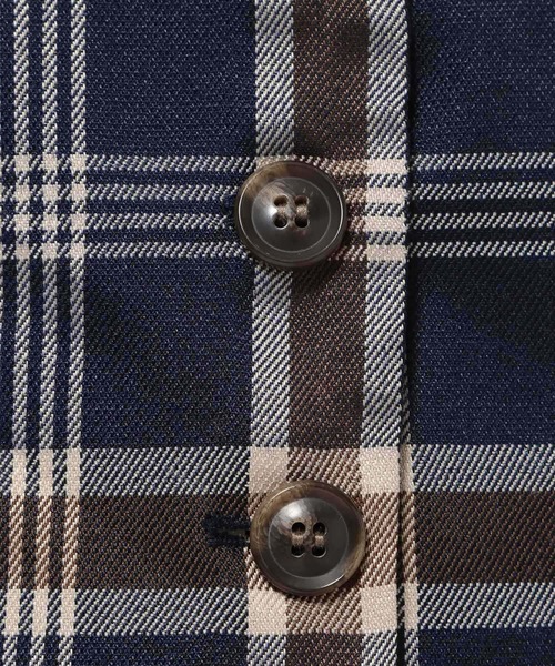 mysty woman（ミスティウーマン）の「【WEB限定】チェックベスト&スカートセットアップ　602253（ワンピース・レディース・ネイビー/ベージュ・FREE）」の14枚目の写真