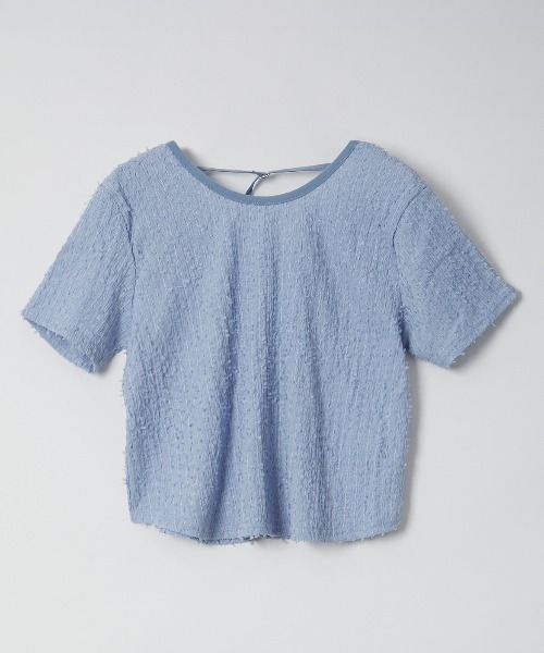 Muscat(マスカット)の「バイカラーパイピングT(Tシャツ/カットソー・レディース・ブラック/ブルー/クリーム・F)」の3枚目の写真