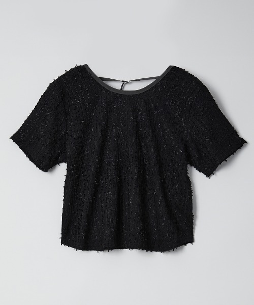 Muscat(マスカット)の「バイカラーパイピングT(Tシャツ/カットソー・レディース・ブラック/ブルー/クリーム・F)」の2枚目の写真