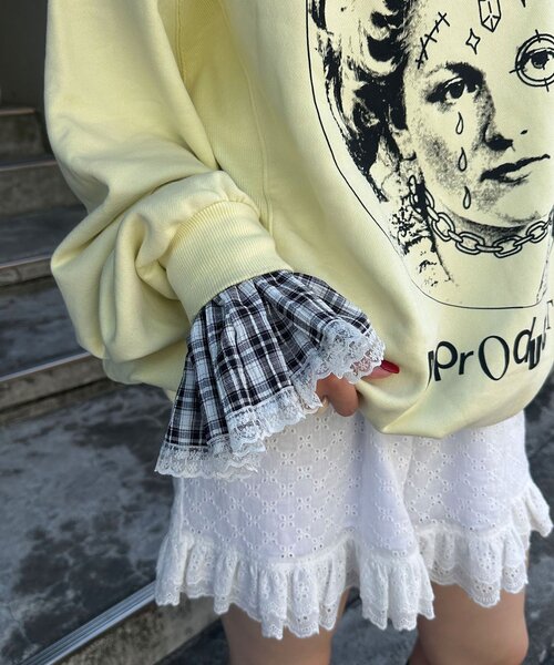 CIAOPANIC(チャオパニック)の「マルチWAYチェック付け袖(その他小物・レディース・レッド/ネイビー/ブラック・ONE SIZE)」の6枚目の写真