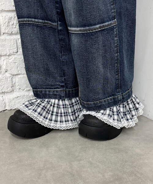 CIAOPANIC(チャオパニック)の「マルチWAYチェック付け袖(その他小物・レディース・レッド/ネイビー/ブラック・ONE SIZE)」の12枚目の写真