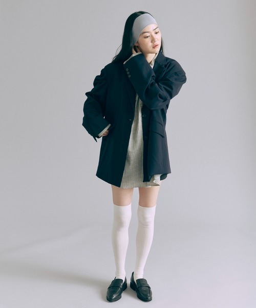 EN NEUME（エンノイム）の「Big Cuff Check Shirts（シャツ/ブラウス・レディース・ブラウン/アイボリー/ブラック・FREE）」の8枚目の写真