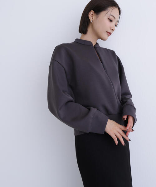 NATURAL BEAUTY BASIC(ナチュラルビューティーベーシック)の「◇ダンボール SETUP トップス(スウェット・レディース・ベージュ/チャコールグレー/ブラウン・FREE)」の2枚目の写真