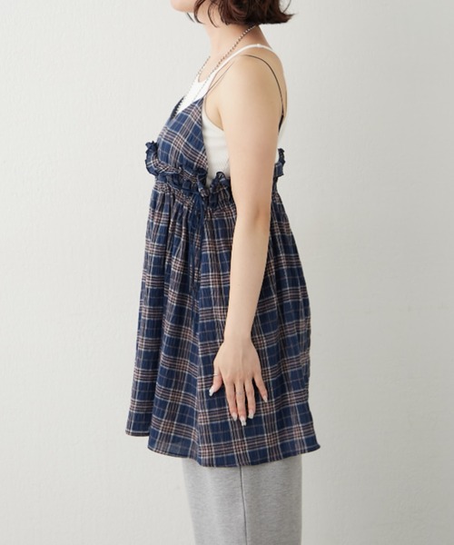 NUNIFE(ユニフィー)の「【NUNIFE】2WAYキャミチュニック(シャツ/ブラウス・レディース・ブラック/ブルー系その他/グリーン系その他・FREE)」の11枚目の写真