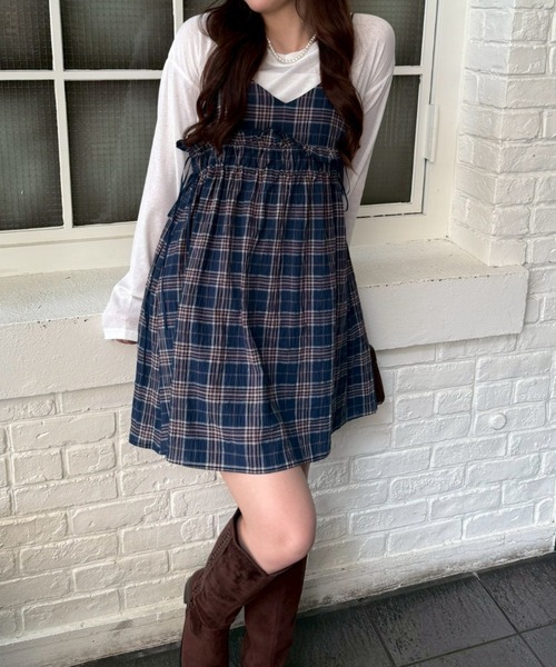 NUNIFE(ユニフィー)の「【NUNIFE】2WAYキャミチュニック(シャツ/ブラウス・レディース・ブラック/ブルー系その他/グリーン系その他・FREE)」の7枚目の写真