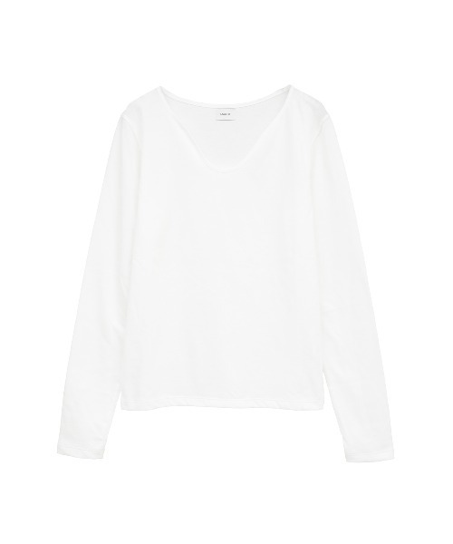 MANOF(マノフ)の「LAYER CUT TOPS(Tシャツ/カットソー・レディース・ホワイト/ブラック/グレー・F)」の19枚目の写真