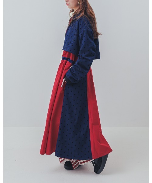 unica(ユニカ)の「フロッキードットzipperジャケットワンピース(ワンピース・レディース・グレー/ブルー/ネイビー・F)」の19枚目の写真