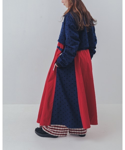 unica(ユニカ)の「フロッキードットzipperジャケットワンピース(ワンピース・レディース・グレー/ブルー/ネイビー・F)」の20枚目の写真