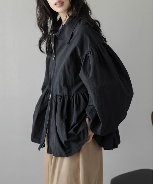 セール】Wジップペプラムブルゾン（ブルゾン）｜AMELY（エミリー）の