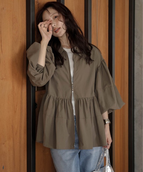 セール】Wジップペプラムブルゾン（ブルゾン）｜AMELY（エミリー）の