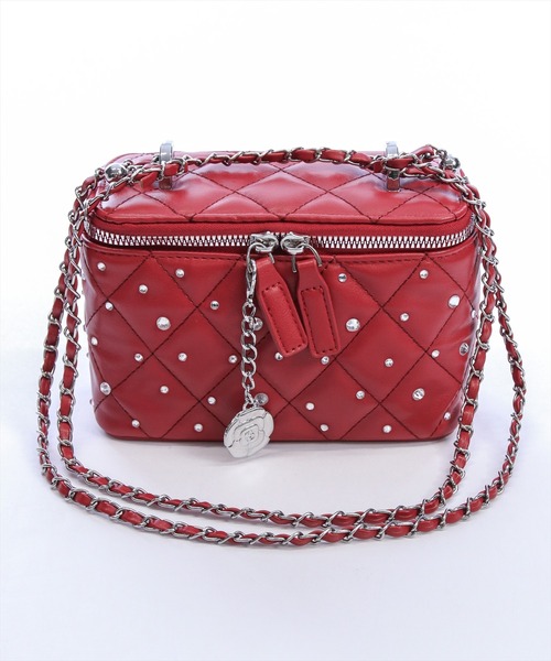 clear（クリア）の「キルティングバニティバッグ[大人 フェミニン 上品]≪再入荷≫（ショルダーバッグ・レディース・レッド/アイボリー/ブラック・F）」の15枚目の写真