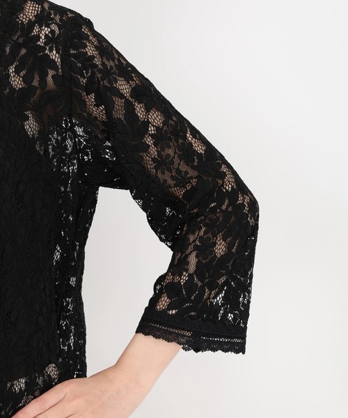STRAWBERRY-FIELDS（ストロベリーフィールズ）の「コディレース_コードレースブラウス（シャツ/ブラウス・レディース・ベージュ/ブラック・2）」の8枚目の写真