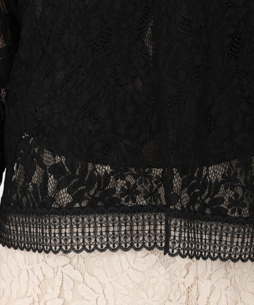 STRAWBERRY-FIELDS（ストロベリーフィールズ）の「コディレース_コードレースブラウス（シャツ/ブラウス・レディース・ベージュ/ブラック・2）」の9枚目の写真