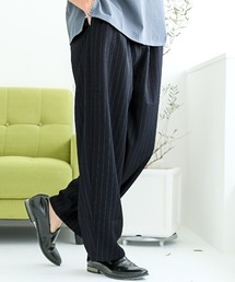 ストライプ柄バルーンテーパードパンツ