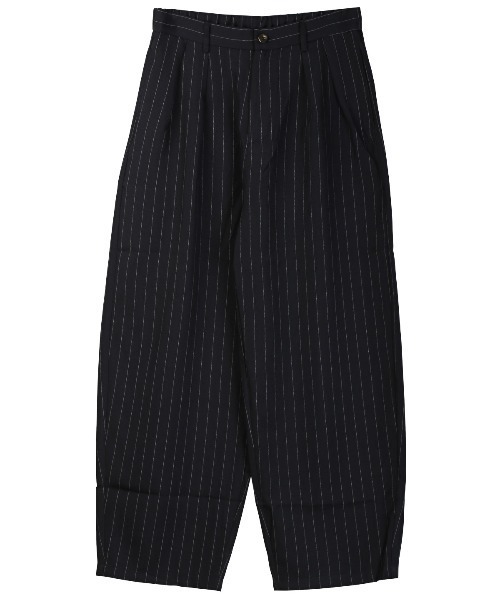 LUXSTYLE(ラグスタイル)の「ストライプ柄バルーンテーパードパンツ(スラックス・メンズ・チャコールグレー/ネイビー・M/L)」の12枚目の写真