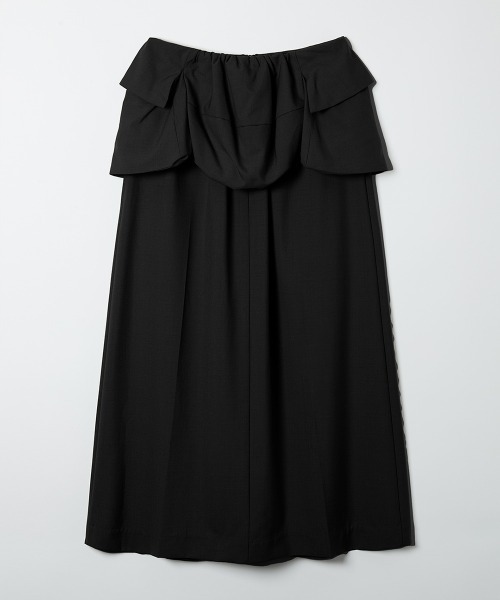 TELOPLAN（テーロプラン）の「【TELOPLAN】Eloise Skirt / エロイーズスカート（スカート・レディース・ブラック/オリーブ・ONE SIZE）」の4枚目の写真