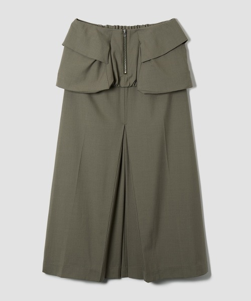 TELOPLAN（テーロプラン）の「【TELOPLAN】Eloise Skirt / エロイーズスカート（スカート・レディース・ブラック/オリーブ・ONE SIZE）」の7枚目の写真